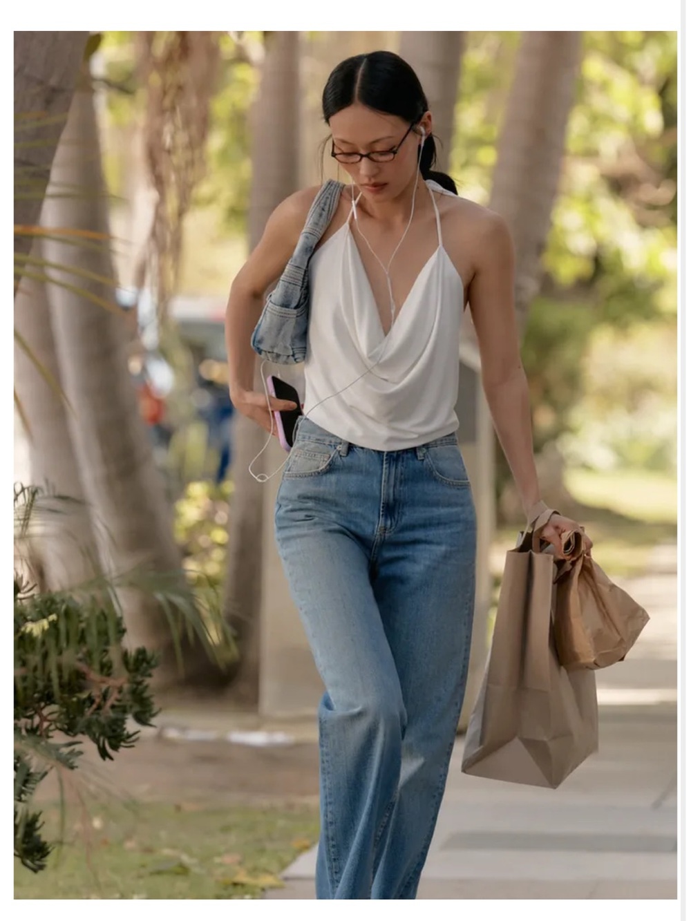 Zara trf high rise wide leg Jean in medium wash